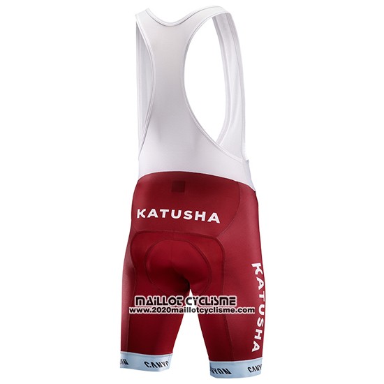 2017 Maillot Ciclismo Katusha Rouge et Blanc Manches Courtes et Cuissard